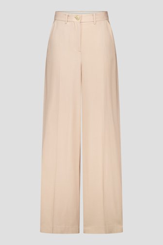 Voorkant van Wijde beige broek  door D'Auvry Studio voor Dames
