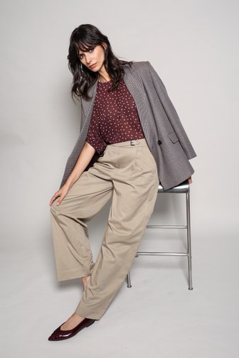Extra foto 5 van Wijde beige broek door Louise voor Dames