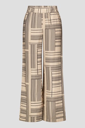 Wijde beige broek met gestreepte print van JDY voor Dames