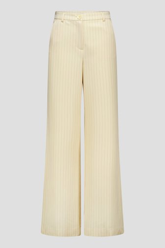 Wijde beige broek met glitterstreep van D'Auvry voor Dames