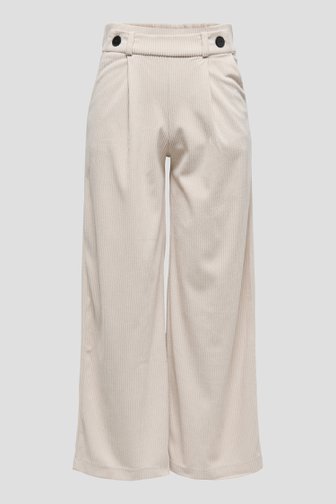 Voorkant van Wijde beige corduroy broek door JDY voor Dames