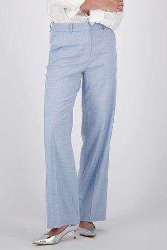 Wijde blauwe broek met gemêleerde look van More & More voor Dames
