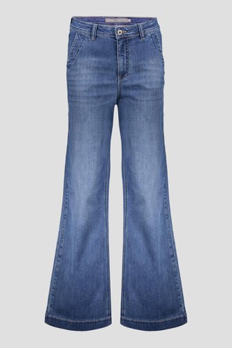 Productfoto 1 van Wijde blauwe jeans met verwassen effect door Geisha voor Dames