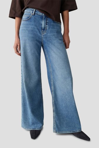 Voorkant van Wijde blauwe jeans - Palazzo fit  door Opus pants voor Dames