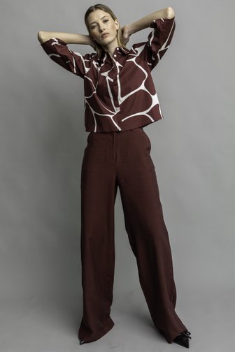 Extra foto 5 van Wijde bordeaux broek  door D'Auvry voor Dames