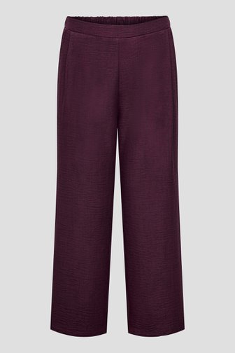 Voorkant van Wijde bordeaux broek met elastische taille door ONLY Carmakoma voor Dames