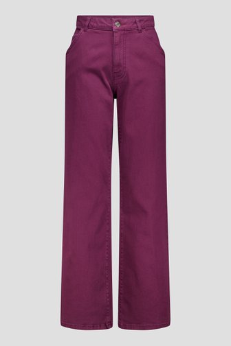 Voorkant van Wijde bordeaux jeans door More & More voor Dames