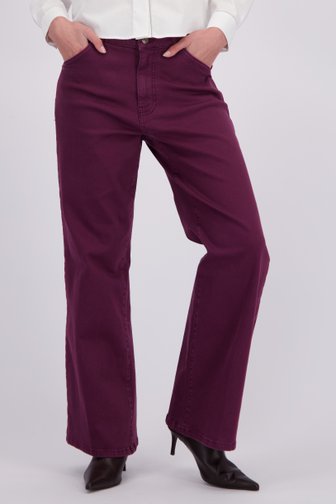 Voorkant van Wijde bordeaux jeans door More & More voor Dames