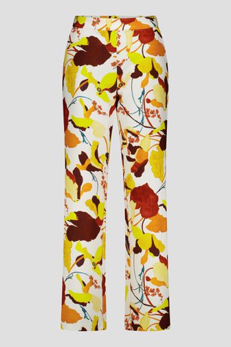 Wijde broek met geel-bruine print  van Claude Arielle voor Dames
