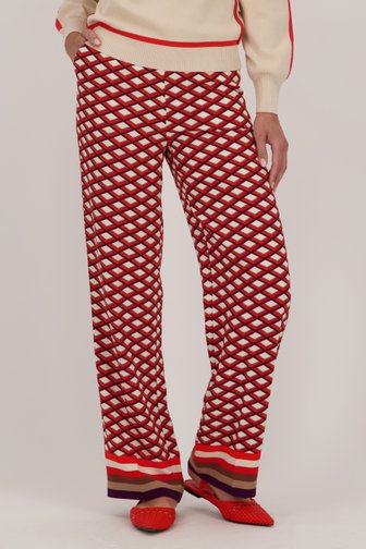 D'Auvry Wijde broek met geometrische print