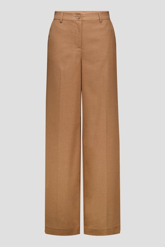 Voorkant van Wijde bruine broek door Liberty Island voor Dames