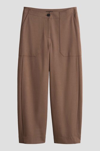 Voorkant van Wijde bruine broek  door Opus voor Dames