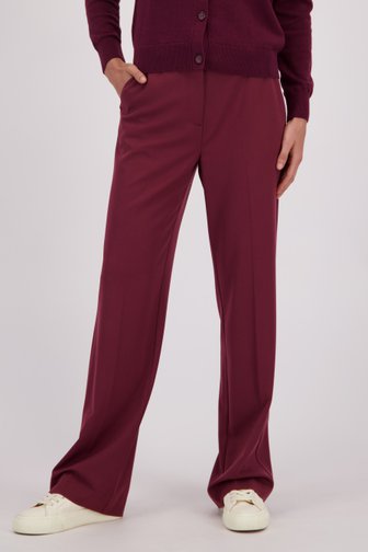 Voorkant van Wijde geklede broek - Bordeaux door Liberty Island voor Dames
