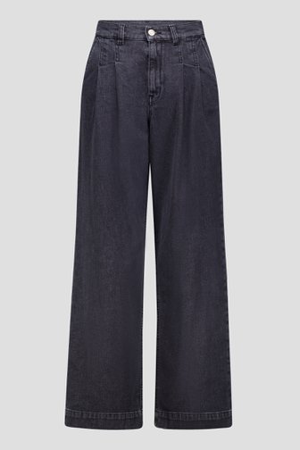 Voorkant van Wijde grijze jeans met verwassen look door Murielle Victorine Scherre voor Dames