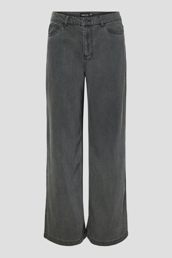 Productfoto 1 van Wijde grijze jeans door Pieces voor Dames