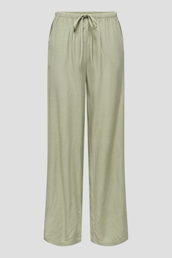 Voorkant van Wijde groene broek met striklint door JDY voor Dames