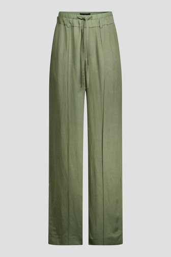 Voorkant van Wijde kaki broek  door AC by Annelien Coorevits voor Dames