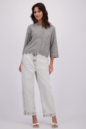 Voorkant van Wijde lichtgrijze jeans door Louise voor Dames