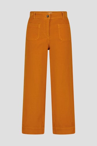 Wijde oranje broek - 7/8 lengte van Libelle voor Dames