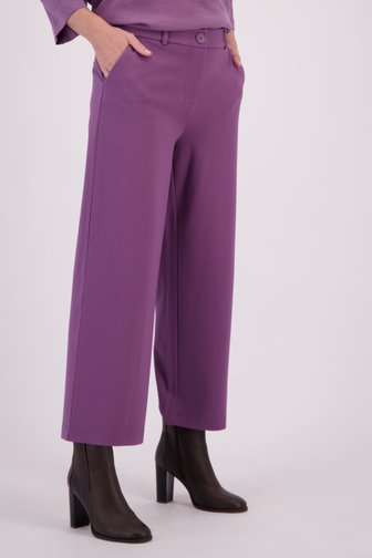 Voorkant van Wijde paarse broek - 7/8 lengte  door Libelle voor Dames