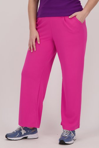 Wijde roze broek van Only Carmakoma voor Dames