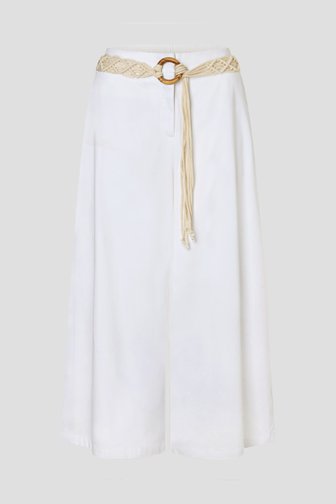 Voorkant van Wijde witte broek - 7/8 lengte door More & More voor Dames