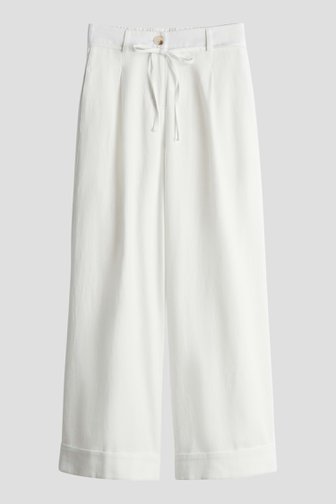 Wijde witte broek - 7/8 lengte van Opus voor Dames