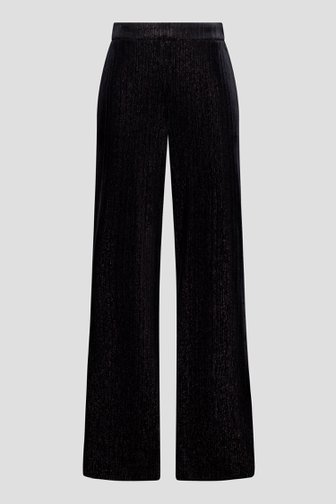 Voorkant van Wijde zwarte glitterbroek door Claude Arielle voor Dames