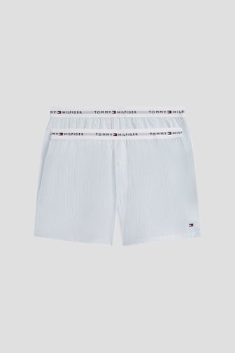 Productfoto 1 van Wit-blauwe gestreepte boxers - Set van 2 door Tommy Hilfiger voor Heren