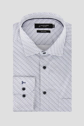 Wit hemd met fijne print - Regular fit  van Dansaert Black voor Heren