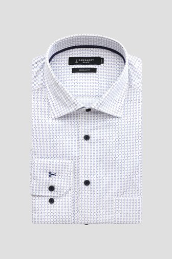 Wit hemd met fijne print – Regular fit van Dansaert Black voor Heren