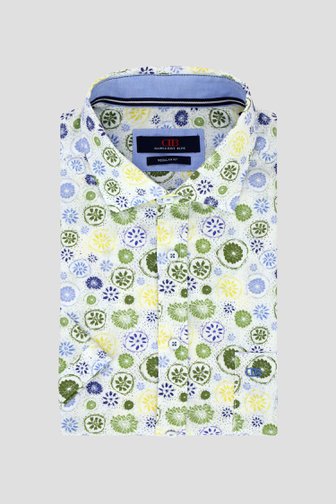 Wit hemd met grafische print - Regular fit van Dansaert Blue voor Heren