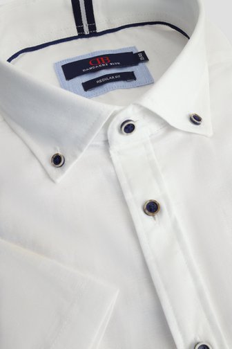 Voorkant van Wit linnen hemd - Regular fit door Dansaert Blue voor Heren