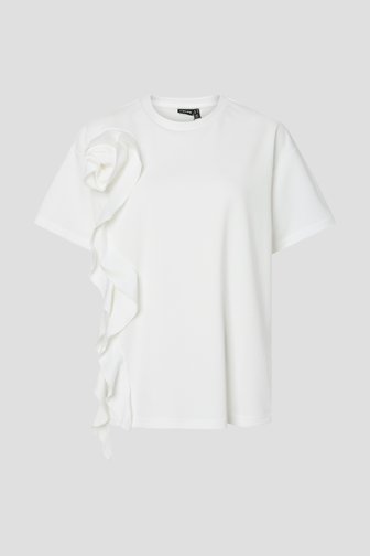 Productfoto 1 van Wit T-shirt met bloemdetail door Pieces voor Dames