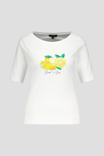 Wit T-shirt met opdruk van More & More voor Dames
