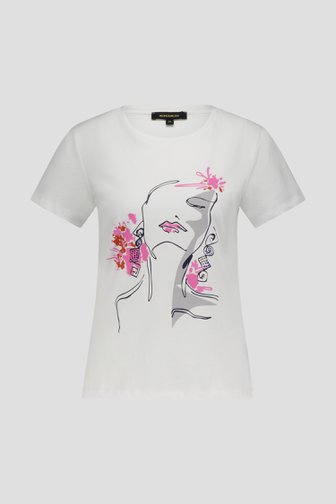 Wit T-shirt met print van More & More voor Dames