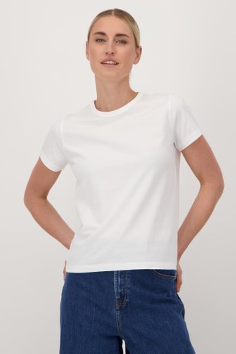Wit T-shirt met ronde hals van Liberty Island voor Dames