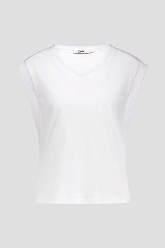 Wit T-shirt met V-hals van Louise voor Dames