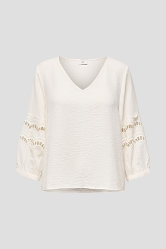 Voorkant van Witte blouse in elegante crinckle stof door JDY voor Dames