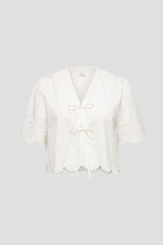 Productfoto 1 van Witte blouse met broderie anglaise door ONLY Carmakoma voor Dames