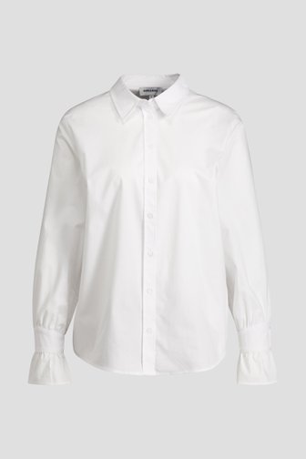 Productfoto 1 van Witte blouse met romantische mouwen door More & More voor Dames