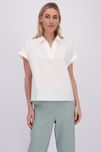 Voorkant van Witte blouse met V-hals door Liberty Island voor Dames