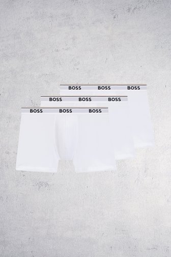 Voorkant van Witte boxershorts - Set van 3 door Hugo Boss voor Heren