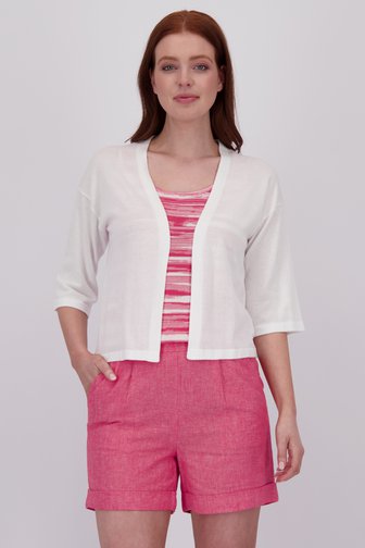 Witte cardigan met halflange mouwen van Libelle voor Dames