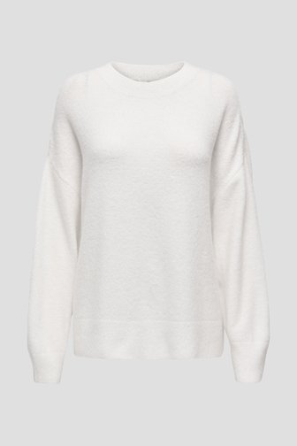 Productfoto 1 van Witte gebreide trui met ronde hals door JDY voor Dames