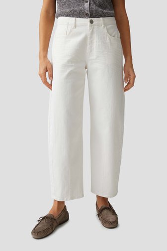 Voorkant van Witte jeans - Barrel fit  door Opus voor Dames