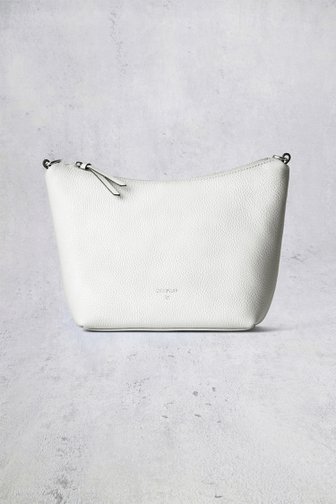 Voorkant van Witte lederen schoudertas door Crinkles voor Dames