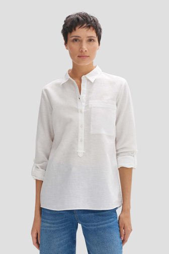 Witte linnen blouse van Opus voor Dames