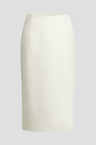 Voorkant van Witte midirok met split  door D'Auvry voor Dames