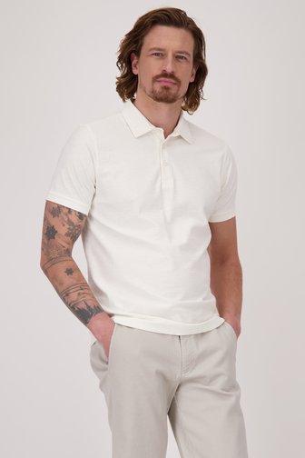 Witte polo met knopen van Bluefields voor Heren
